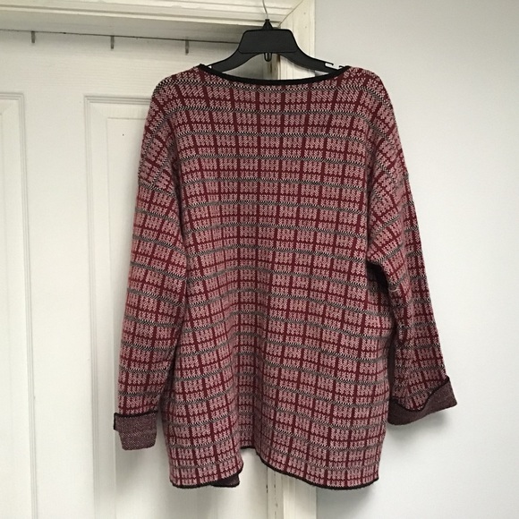 NWT Shift Texture stitch open long cardigan red sweater long sleeve size medium - Picture 2 of 3